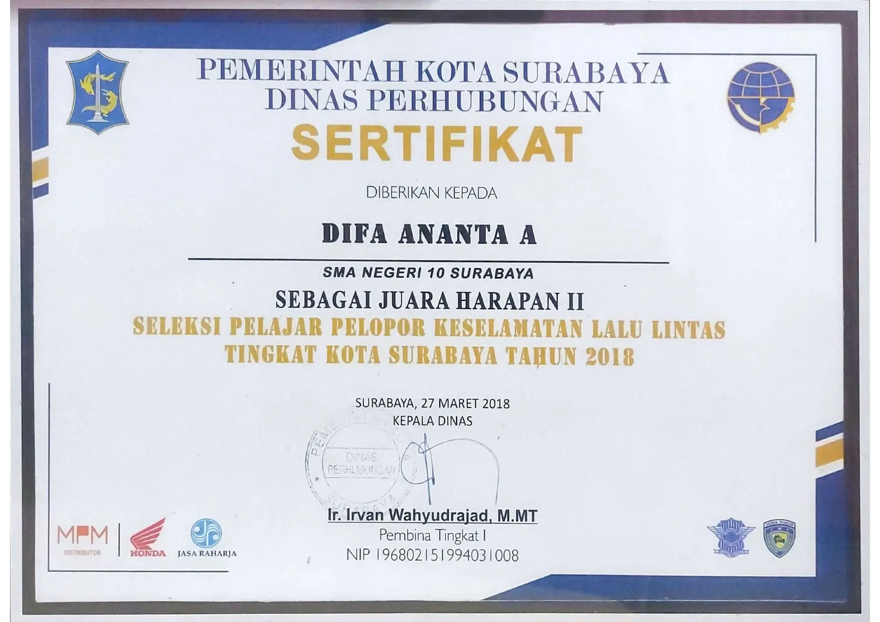 Safety Riding Student Pioneer